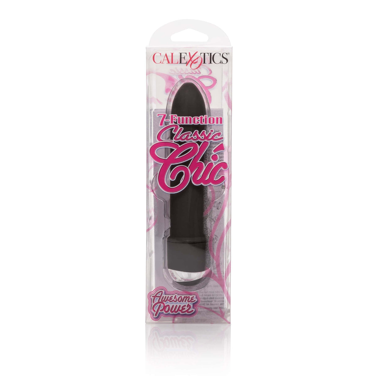 California Exotics - 7 Function Classic Chic Awesome Power Mini Vibrator (Black) Non Realistic Dildo w/o suction cup (Vibration) Non Rechargeable