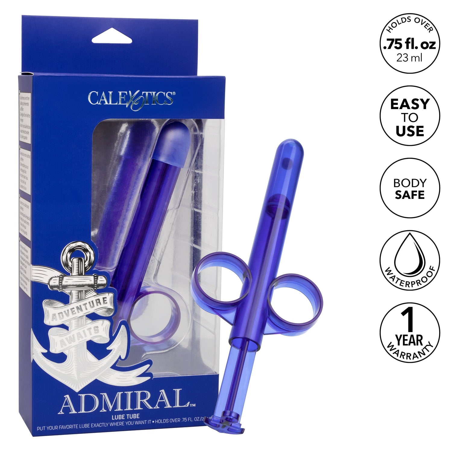 California Exotics - Admiral Lube Tube Accessory (Blue) CE1971 CherryAffairs