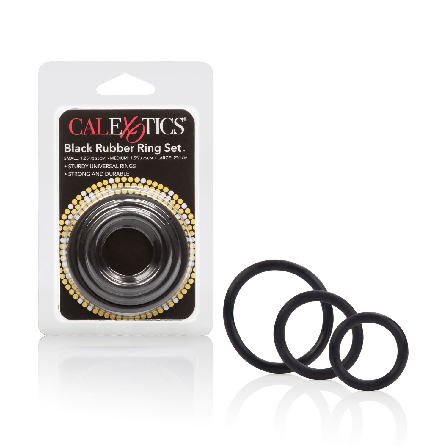 California Exotics - Black Rubber Ring Set (Black) CE1383 CherryAffairs