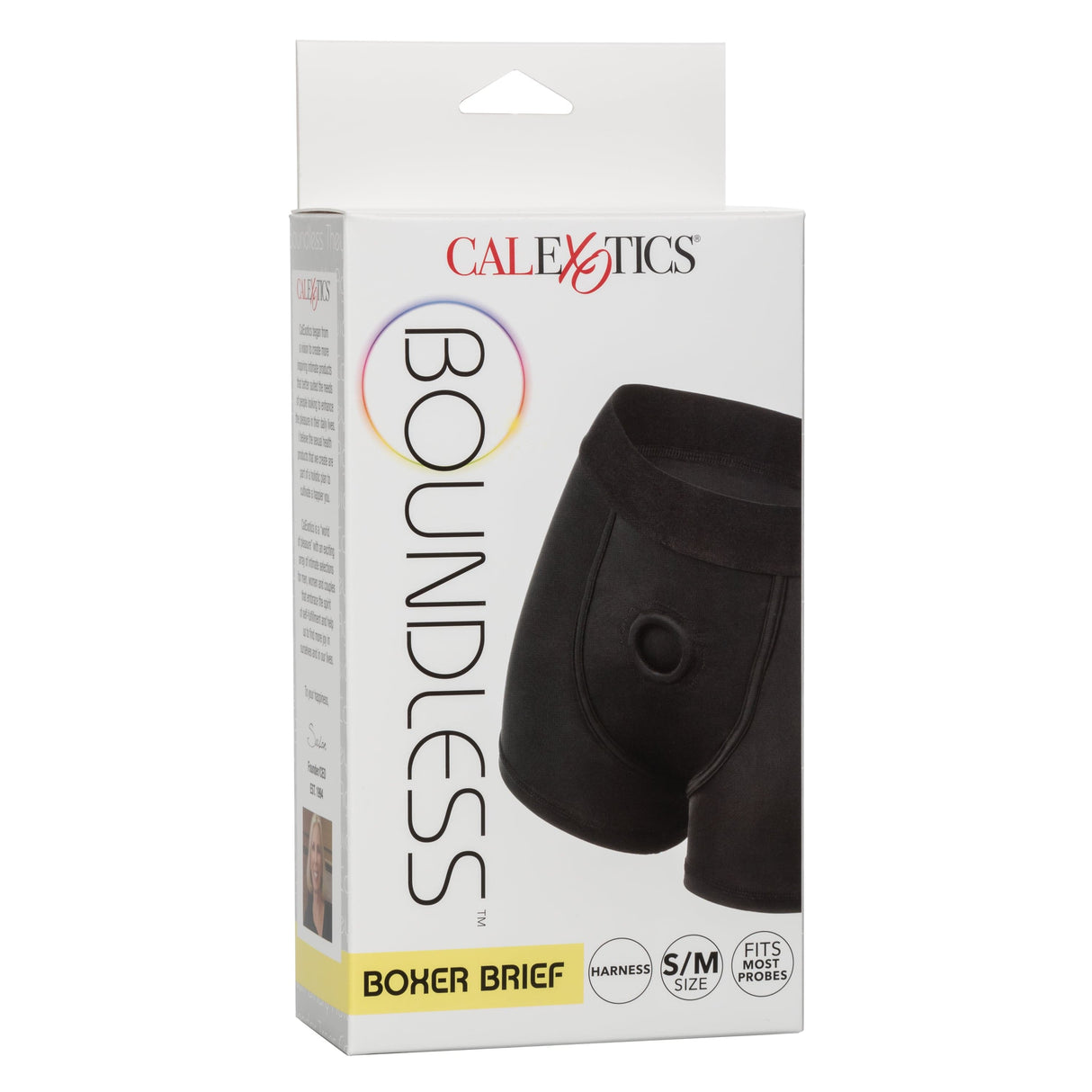 California Exotics - Boundless Boxer Brief Strap On Harness S/M (Black) CE1936 CherryAffairs