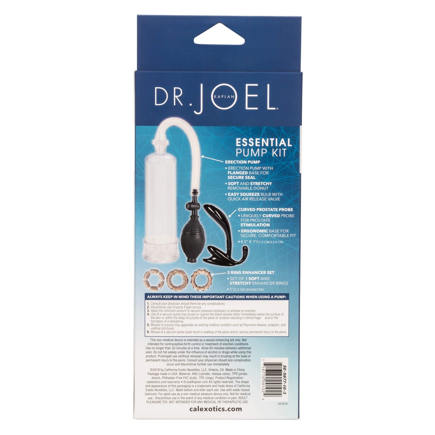 California Exotics - Dr Joel Kaplan Essential Penis Pump Kit (Clear)    Penis Pump (Non Vibration)