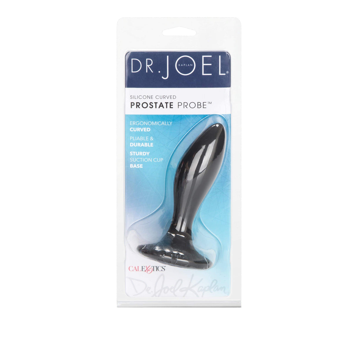 California Exotics - Dr Joel Kaplan Silicone Curved Prostate Probe Anal Plug (Black) CE1842 CherryAffairs