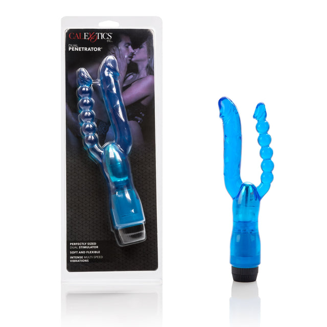 California Exotics - Dual Penetrator Vibrator (Blue) CE1476 CherryAffairs