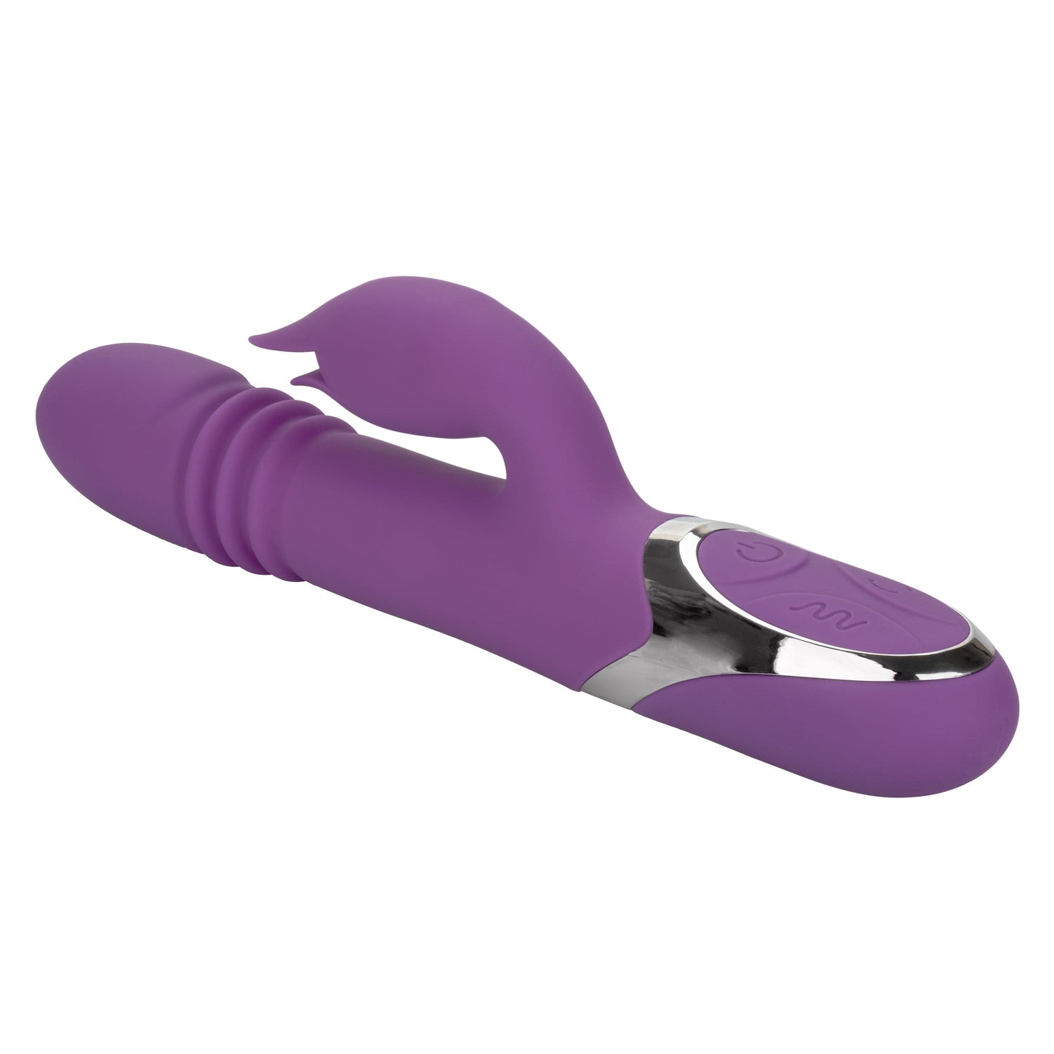 California Exotics - Enchanted Kisser Thrusting Rabbit Vibrator (Purple) CE1919 CherryAffairs