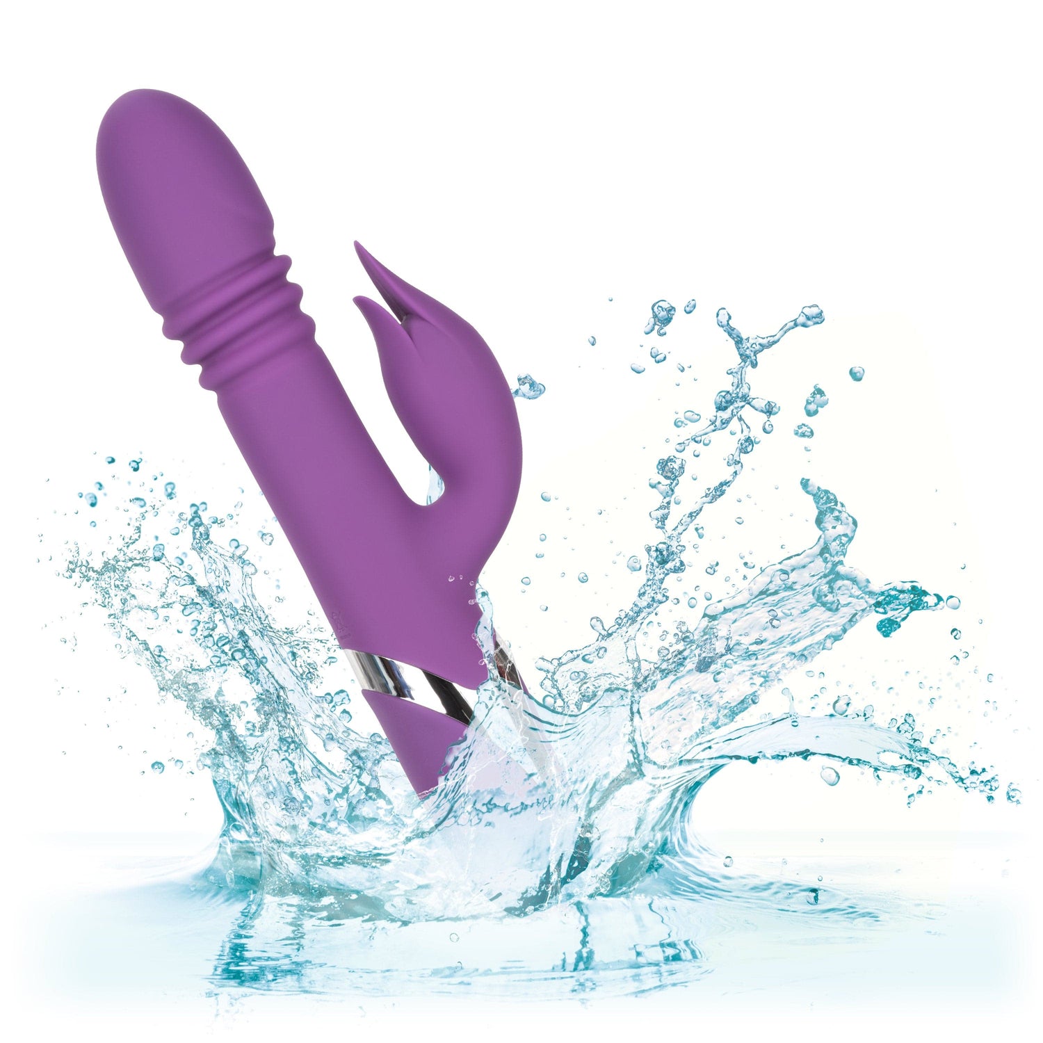 California Exotics - Enchanted Kisser Thrusting Rabbit Vibrator (Purple) CE1919 CherryAffairs