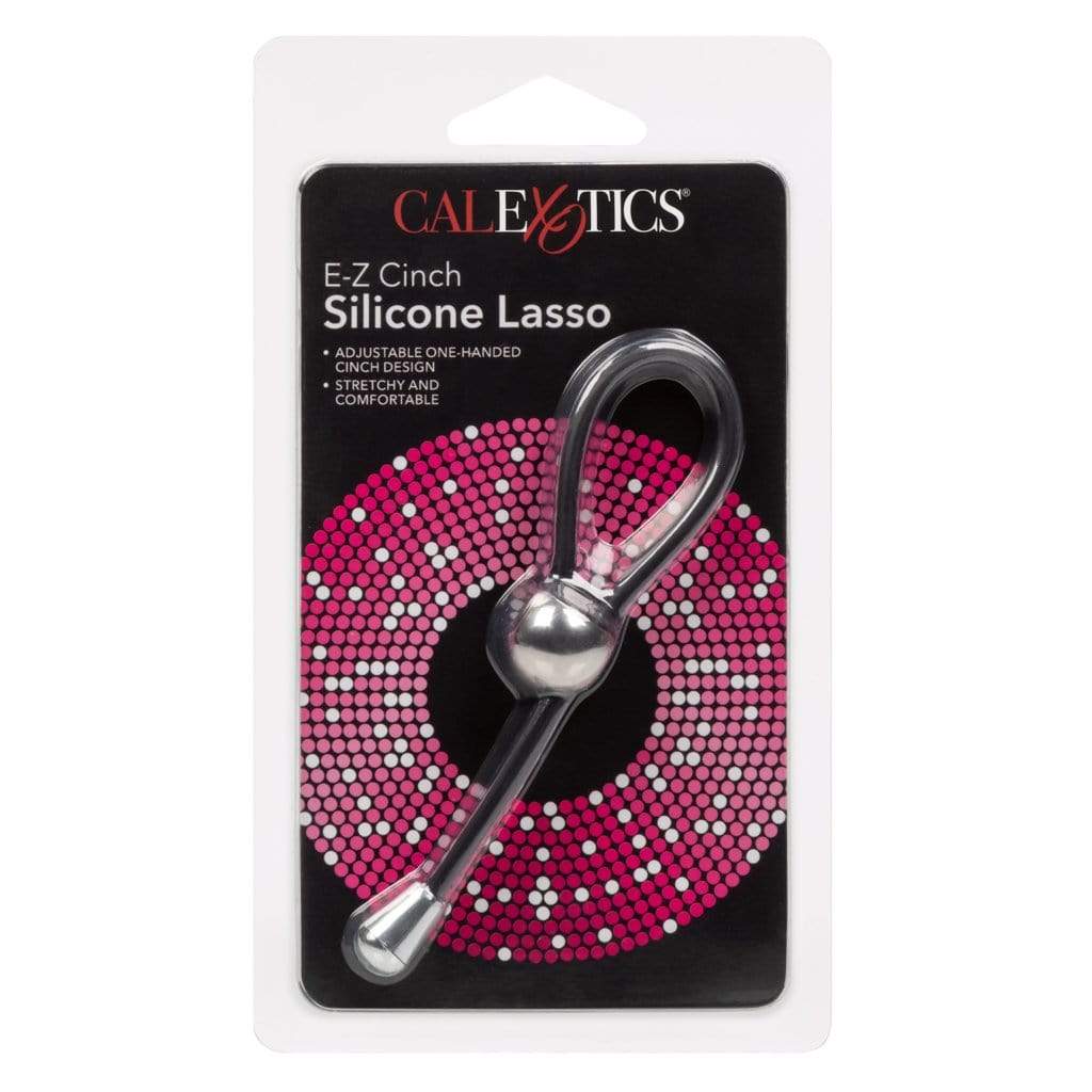 California Exotics - EZ Cinch Silicone Lasso Cock Ring (Black) CE1708 CherryAffairs
