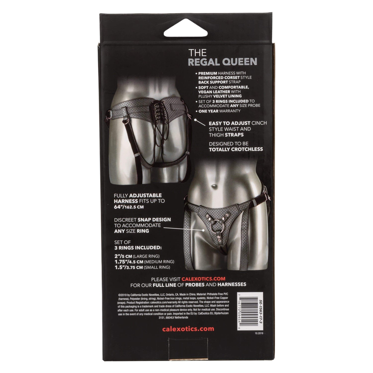 California Exotics - Her Royal Harness The Regal Queen Strap On (Black) CE1759 CherryAffairs