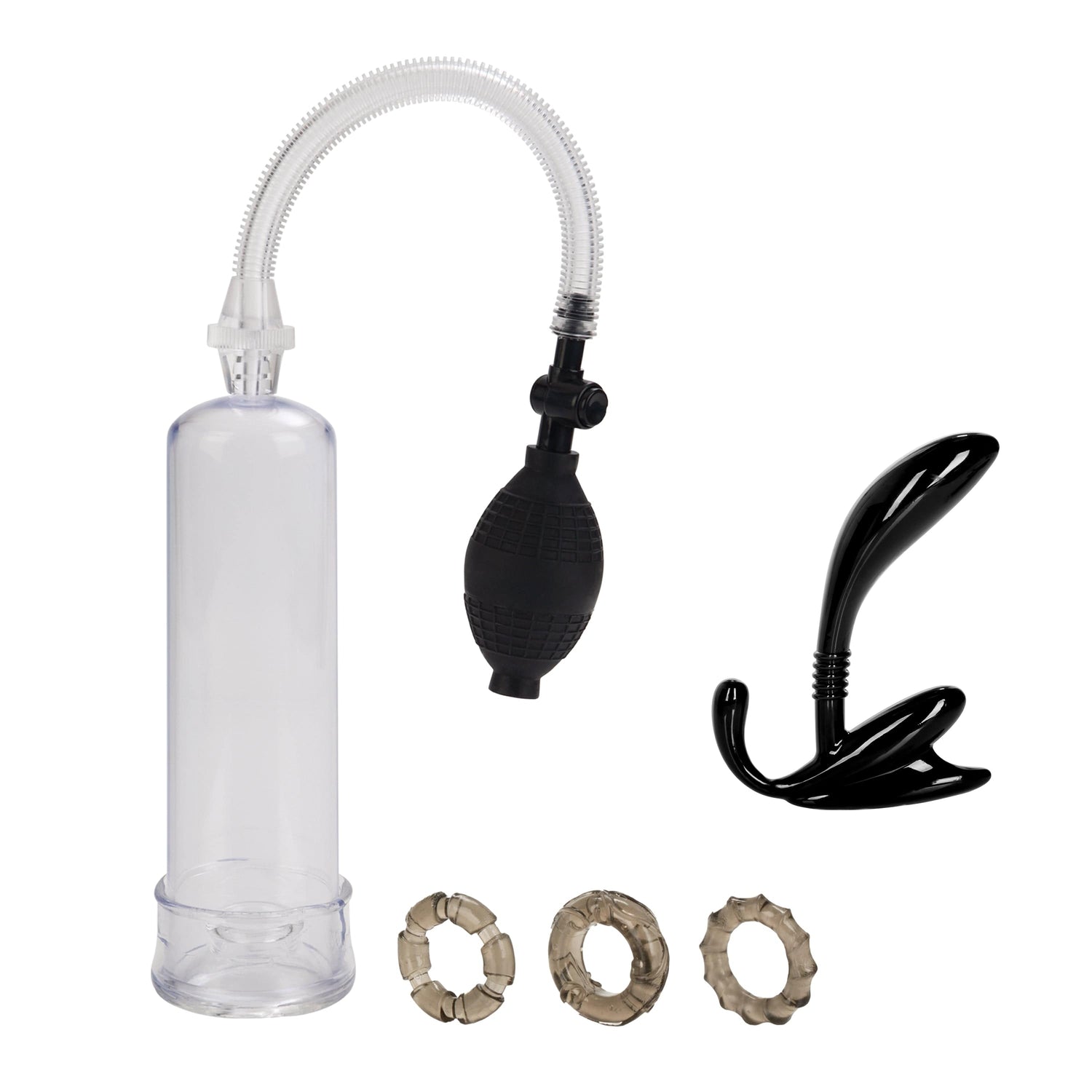California Exotics - His Essential Penis Pump Kit (Black) CE1913 CherryAffairs