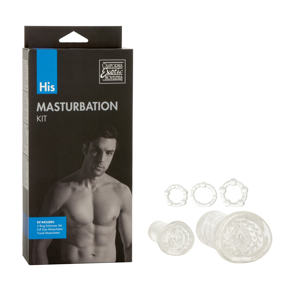 California Exotics - His Soft Stroker Masturbation Kit (Clear) CE1600 CherryAffairs