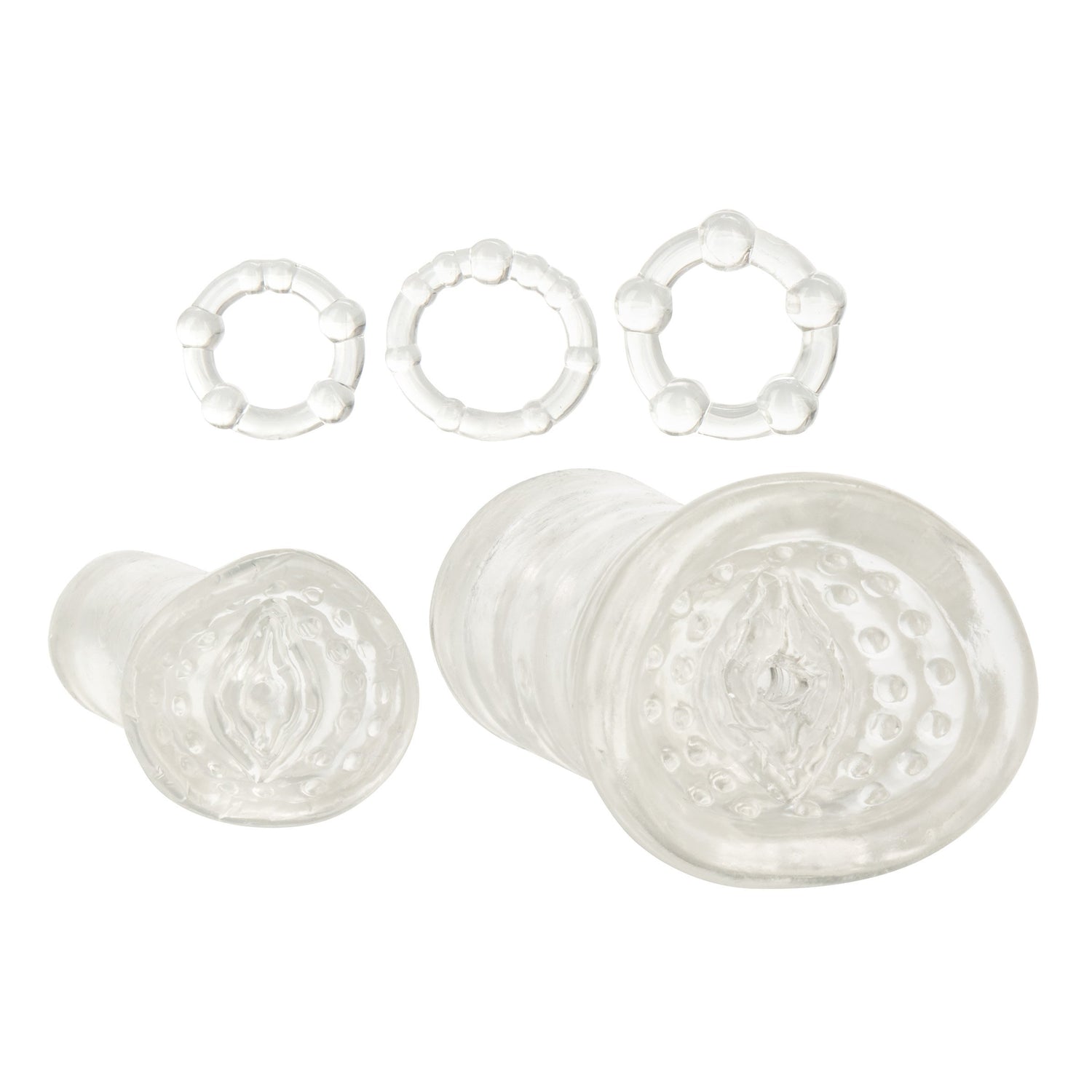 California Exotics - His Soft Stroker Masturbation Kit (Clear) CE1600 CherryAffairs