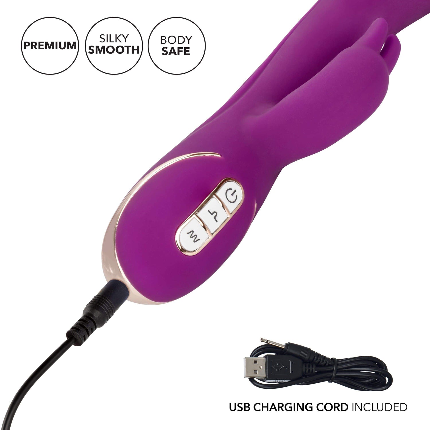 California Exotics - Jack Rabbit Signature Silicone Thumping Rabbit Vibrator (Purple) CE1781 CherryAffairs