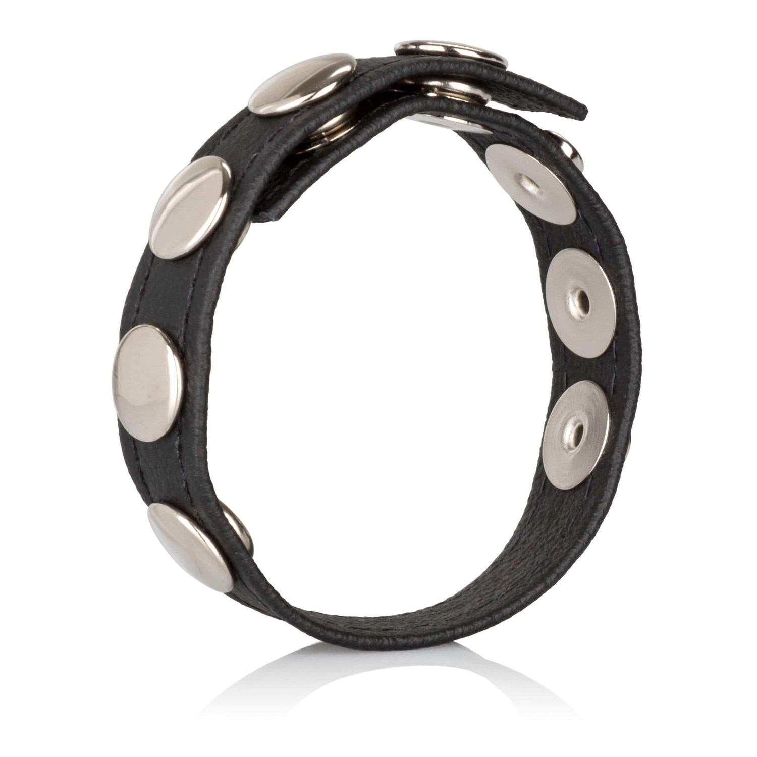 California Exotics - Leather Multi-Snap Cock Ring (Black) CE1646 CherryAffairs