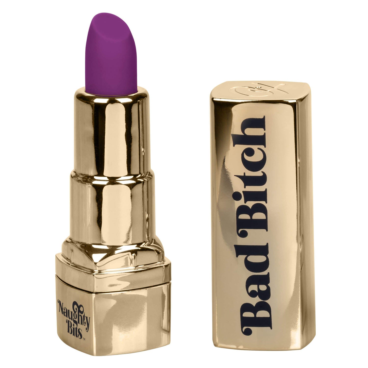 California Exotics - Naughty Bits Bad Bitch Discreet Lipstick Vibrator (Gold) CE1757 CherryAffairs