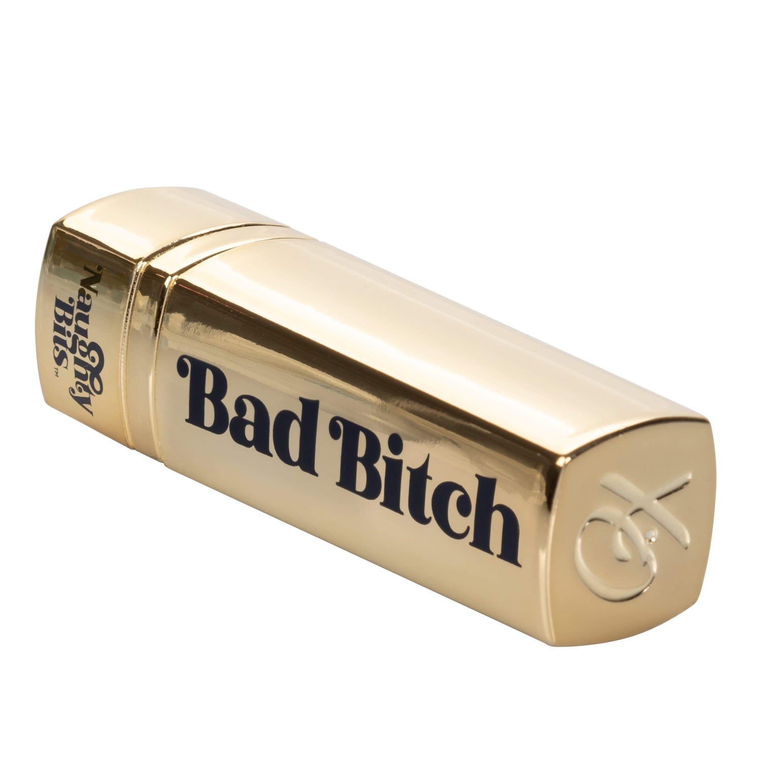 California Exotics - Naughty Bits Bad Bitch Discreet Lipstick Vibrator (Gold) CE1757 CherryAffairs