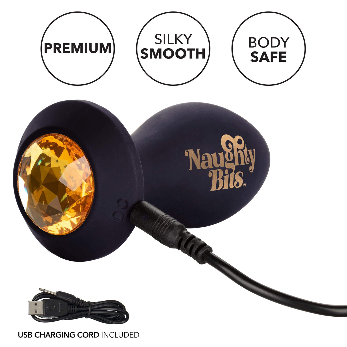 California Exotics - Naughty Bits Shake Your Ass Petite Vibrating Butt Plug (Black) CE1835 CherryAffairs