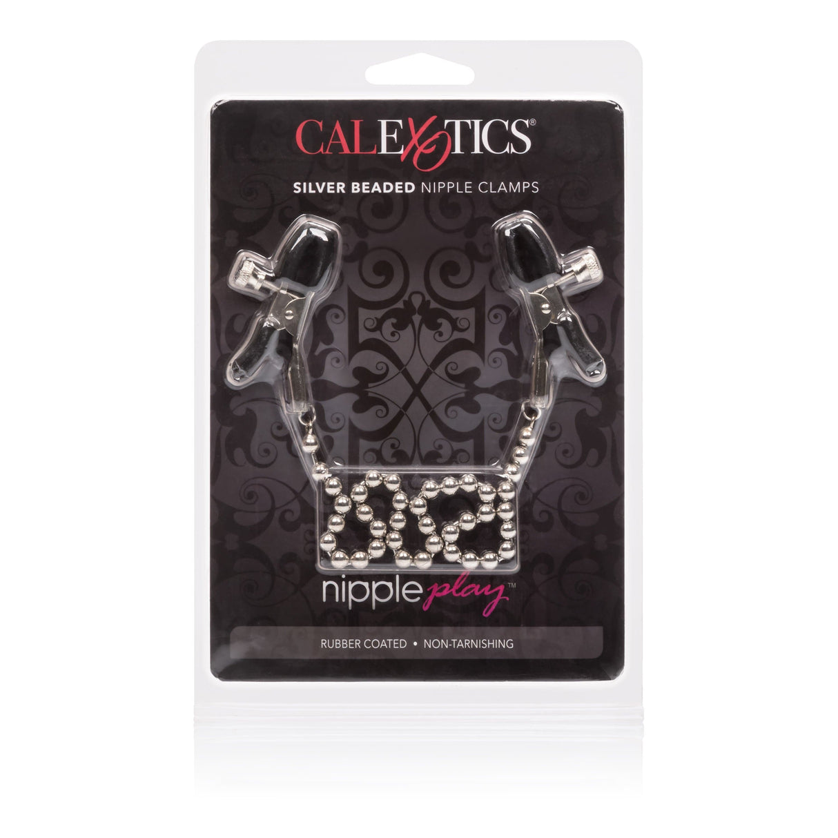 California Exotics - Nipple Play Silver Beaded Nipple Clamps (Silver) CE1592 CherryAffairs
