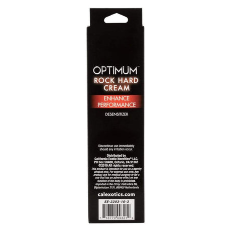 California Exotics - Optimum Rock Hard Desensitizer Delayer Cream CherryAffairs