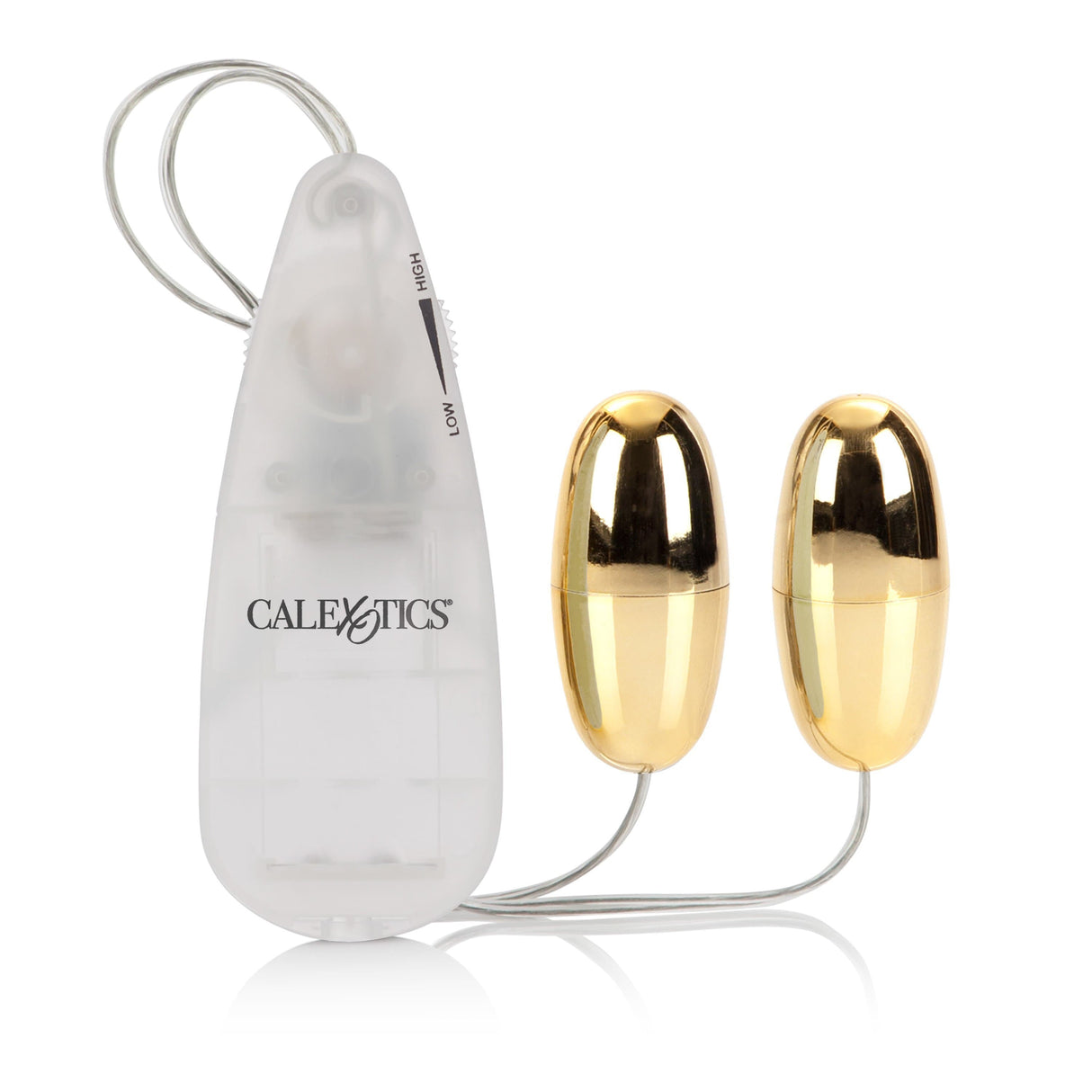 California Exotics - Pocket Exotics Wired Remote Vibrating Double Gold Bullets CE1640 CherryAffairs