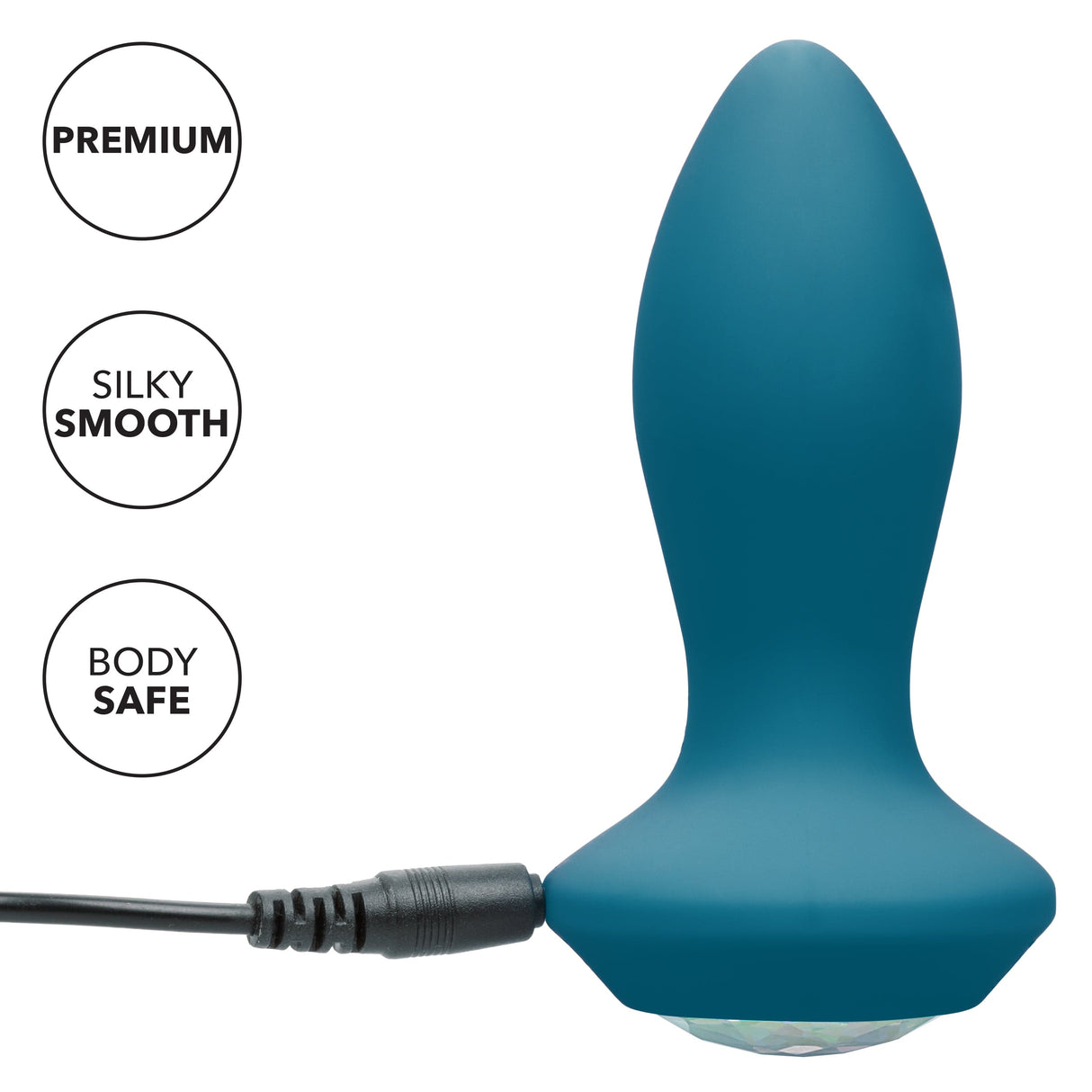 California Exotics - Power Gem Vibrating Petite Crystal Probe Anal Plug CherryAffairs