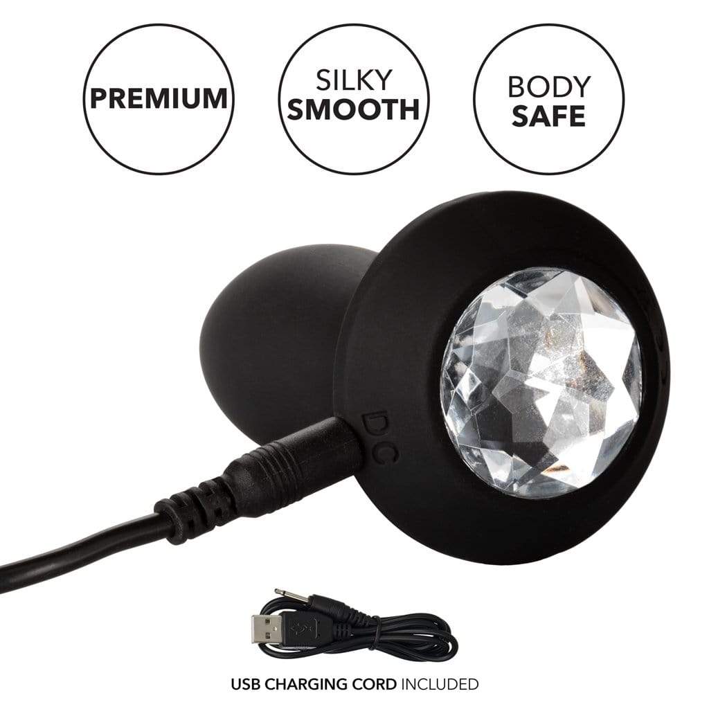 California Exotics - Power Gem Vibrating Petite Crystal Probe Anal Plug CherryAffairs