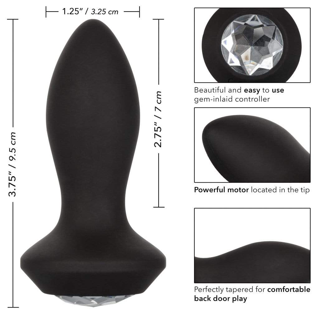 California Exotics - Power Gem Vibrating Petite Crystal Probe Anal Plug CherryAffairs
