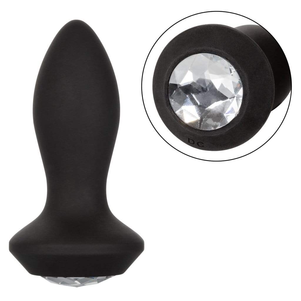 California Exotics - Power Gem Vibrating Petite Crystal Probe Anal Plug CherryAffairs