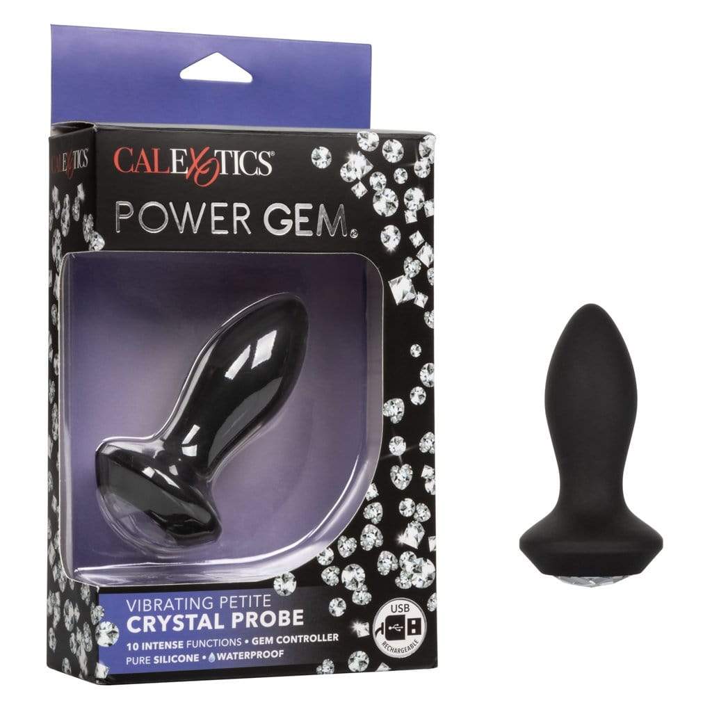 California Exotics - Power Gem Vibrating Petite Crystal Probe Anal Plug CherryAffairs