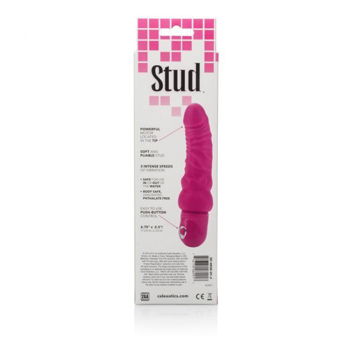 California Exotics - Power Stud Waterproof Curvy Vibrator (Pink) CE1198 CherryAffairs