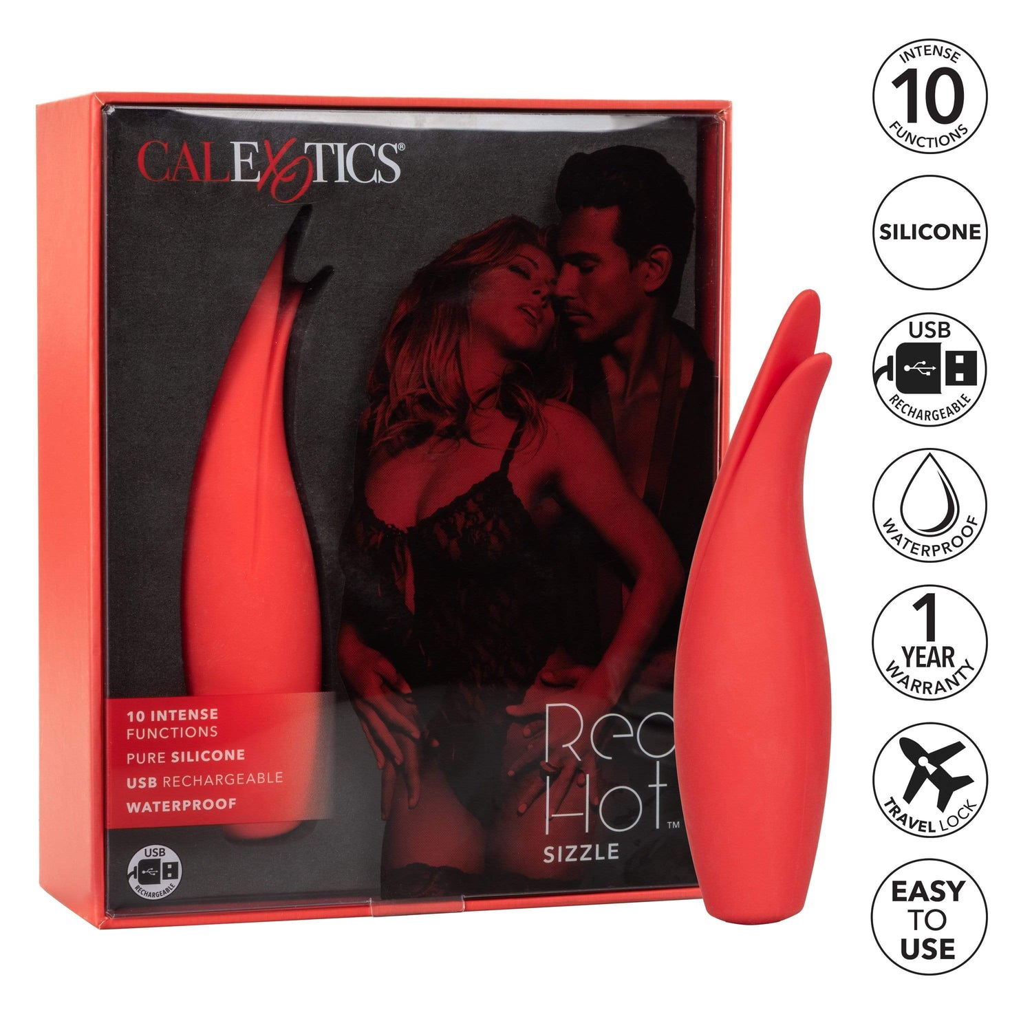 California Exotics - Red Hot Sizzle Clit Massager (Red) CE1689 CherryAffairs