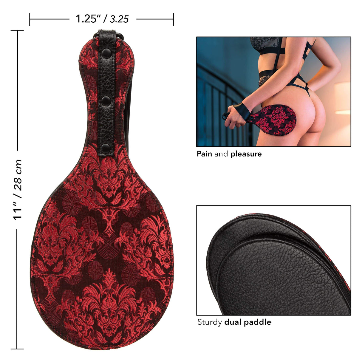 California Exotics - Scandal Round Double Paddle (Red) CE1733 CherryAffairs