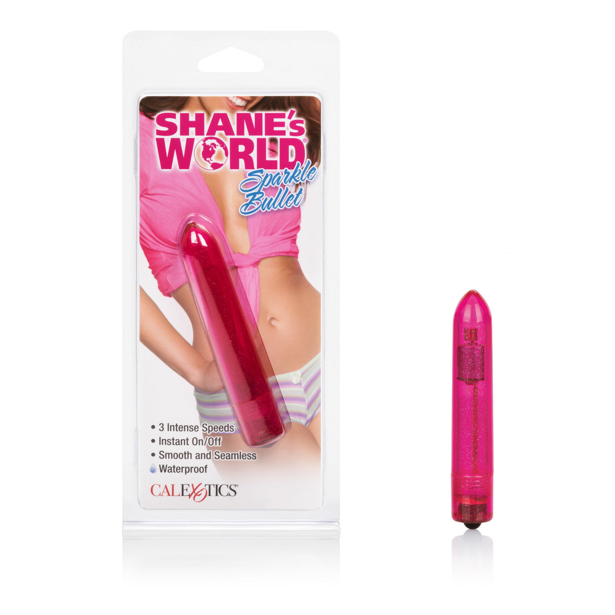 California Exotics - Shane's World Sparkle Bullet Vibrator (Pink) CE1666 CherryAffairs