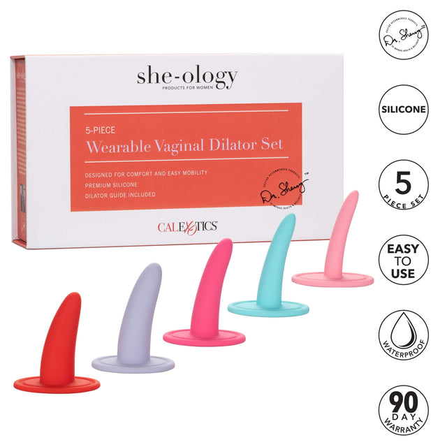 California Exotics - She-ology 5 piece Wearable Vaginal Dilator Set (Multi Colour) CE1753 CherryAffairs