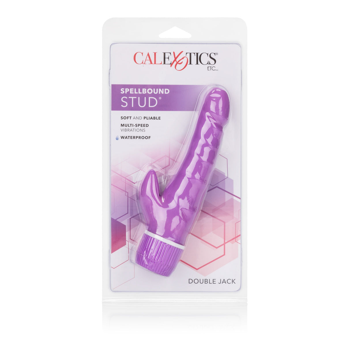 California Exotics - Spellbound Stud Double Jack Rabbit Vibrator (Purple) CE1373 CherryAffairs