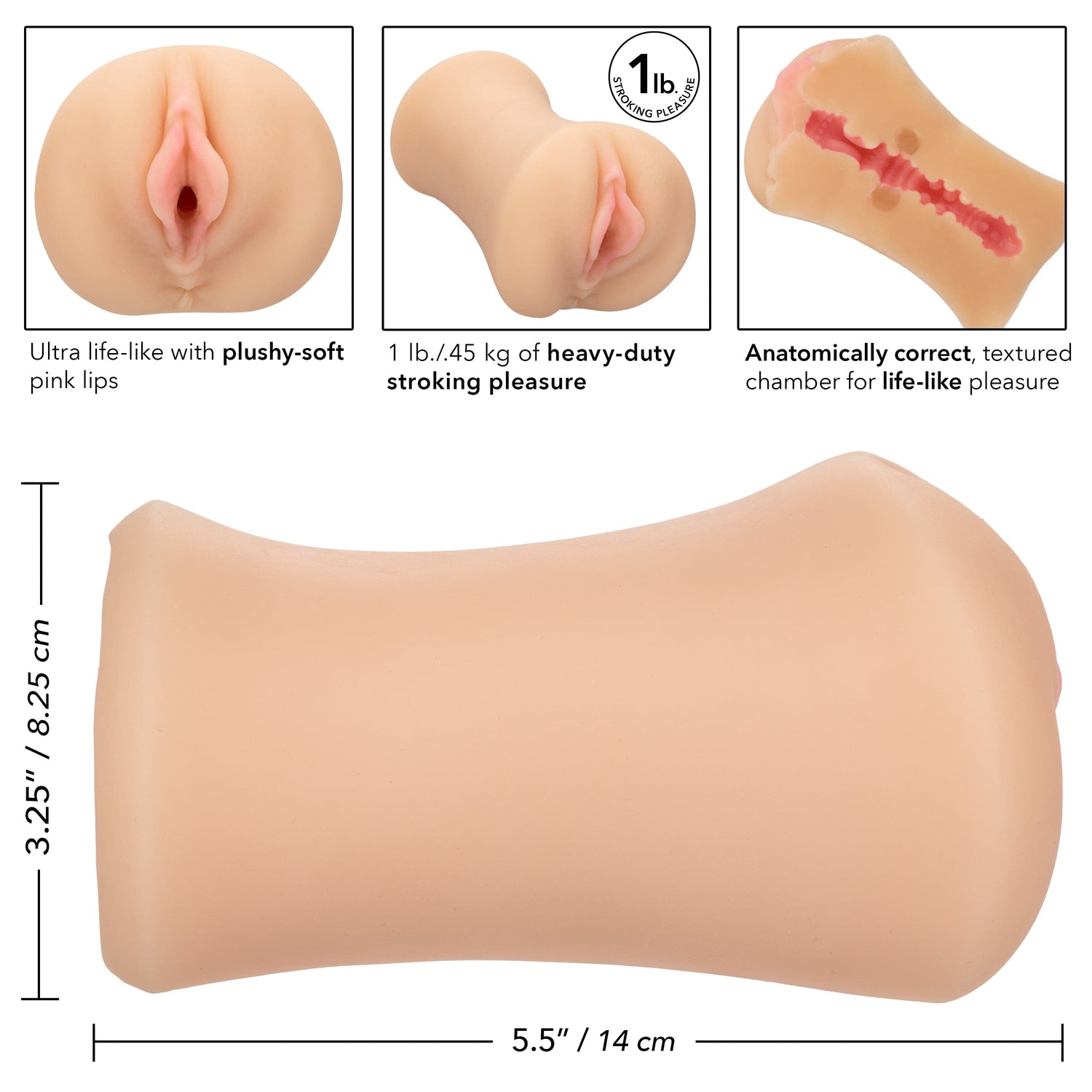 California Exotics - Stroke It Tight Pussy Masturbator (Ivory) CE1956 CherryAffairs