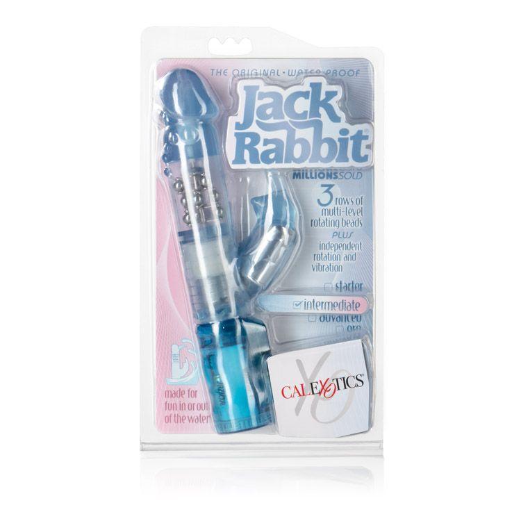 California Exotics - The Original Waterproof 3 Rows Jack Rabbit Vibrator Intermediate (Blue) CE1538 CherryAffairs