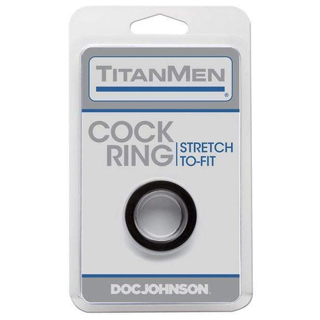 Doc Johnson - Titanmen Tools Cock Ring (Black)    Cock Ring (Non Vibration)