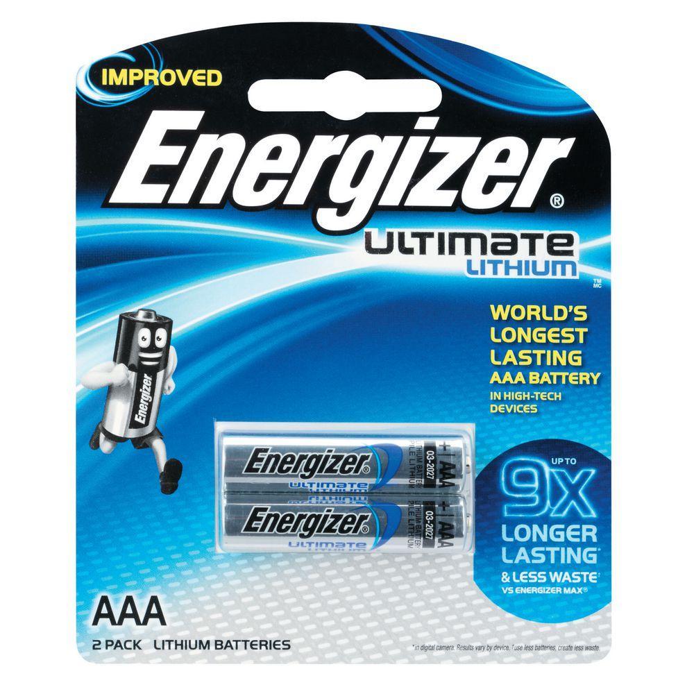 Energizer - Ultimate Lithium L92 Battery Pack of 2 AAA - CherryAffairs.sg
