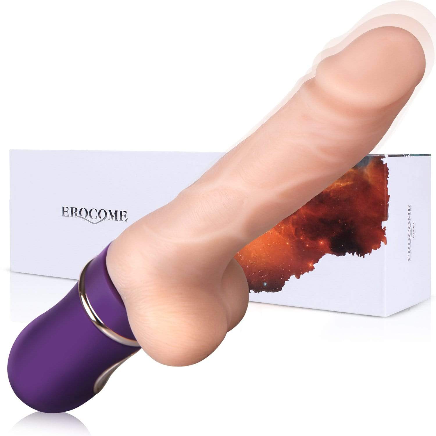 Erocome - Auriga Thrust Realistic Dildo Vibrator (Beige) ERC1010 CherryAffairs