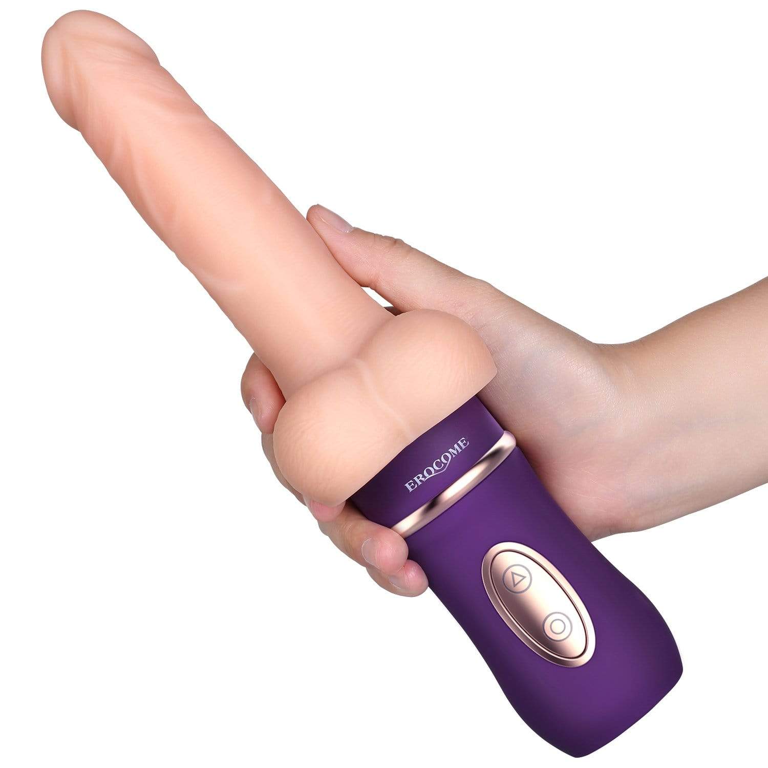 Erocome - Auriga Thrust Realistic Dildo Vibrator (Beige) ERC1010 CherryAffairs