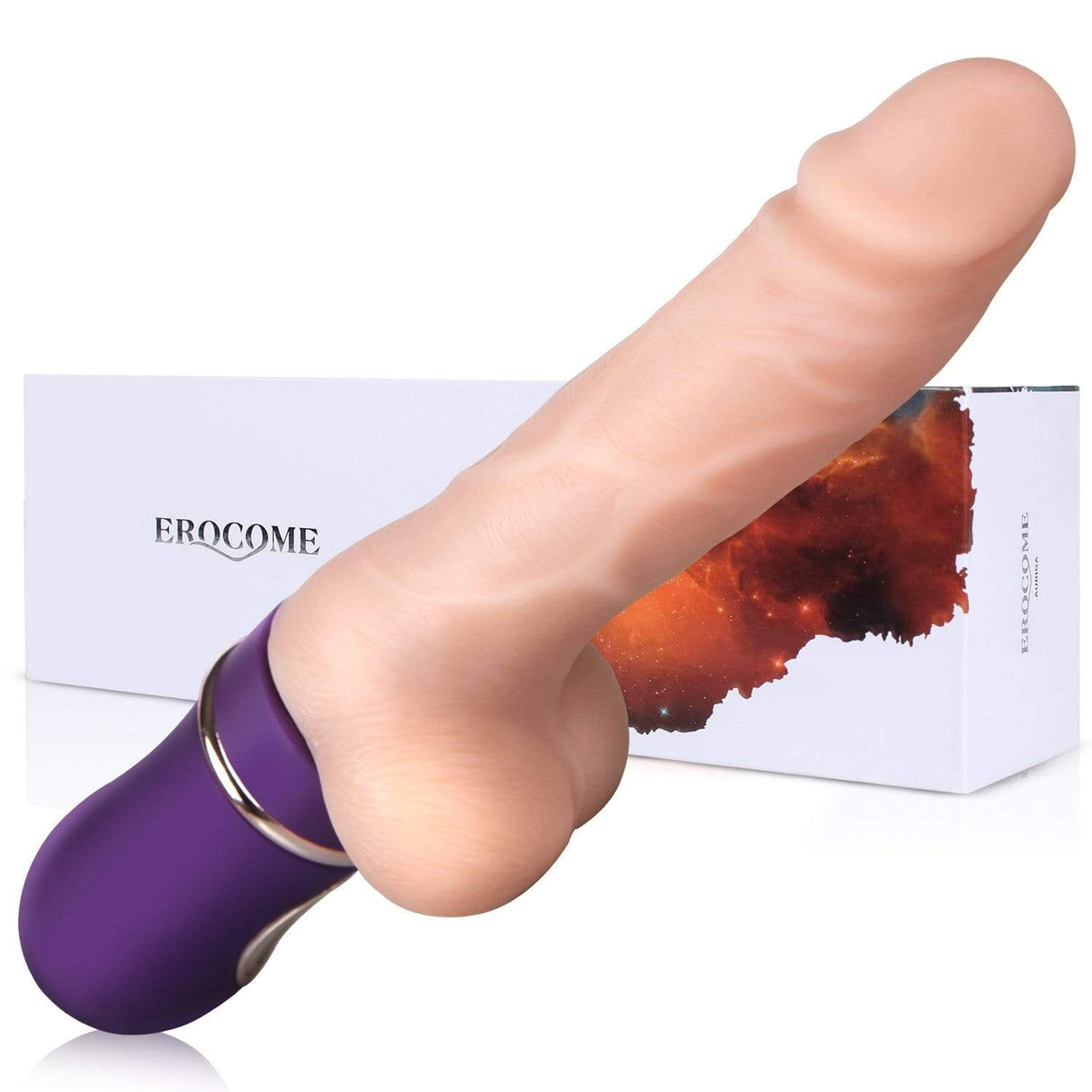 Erocome - Auriga Thrust Realistic Dildo Vibrator (Beige) ERC1010 CherryAffairs