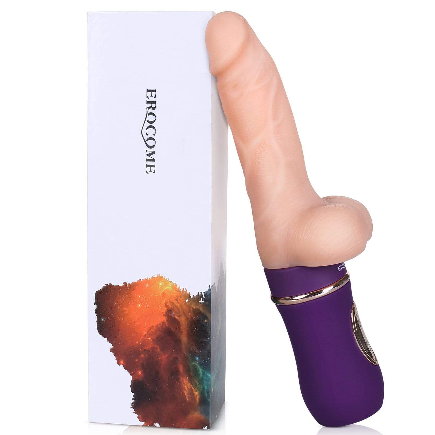 Erocome - Auriga Thrust Realistic Dildo Vibrator (Beige) ERC1010 CherryAffairs
