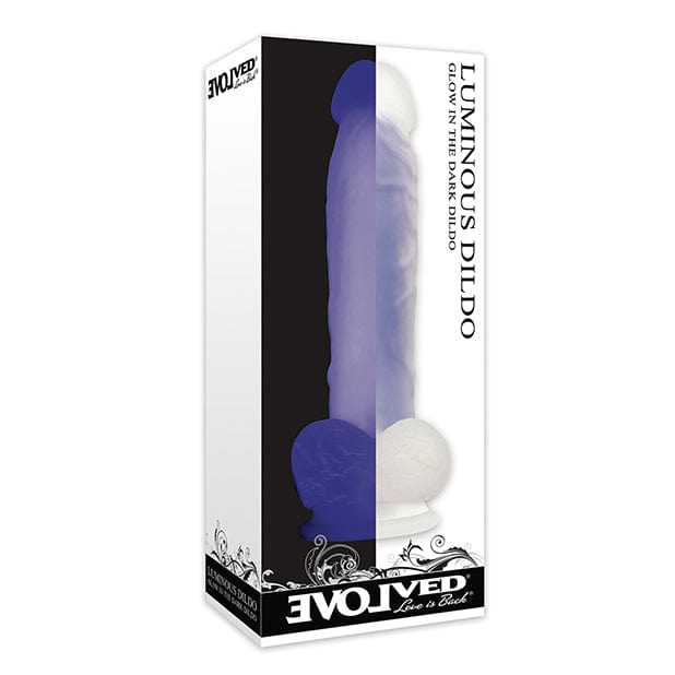 Evolved - Luminous Grow in the Dark Realistic Dildo with Balls 8" (Purple) EV1045 CherryAffairs