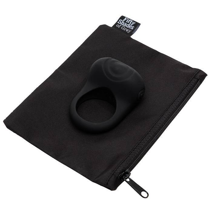Fifty Shades of Grey - Sensation Rechargeable Vibrating Love Ring (Black) FSG1167 CherryAffairs
