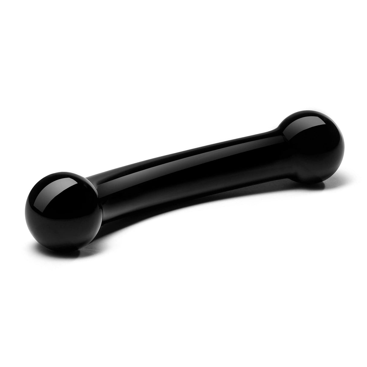 Glas - Double Bull Glass Dildo 5.5" (Black) Glass Dildo (Non Vibration)