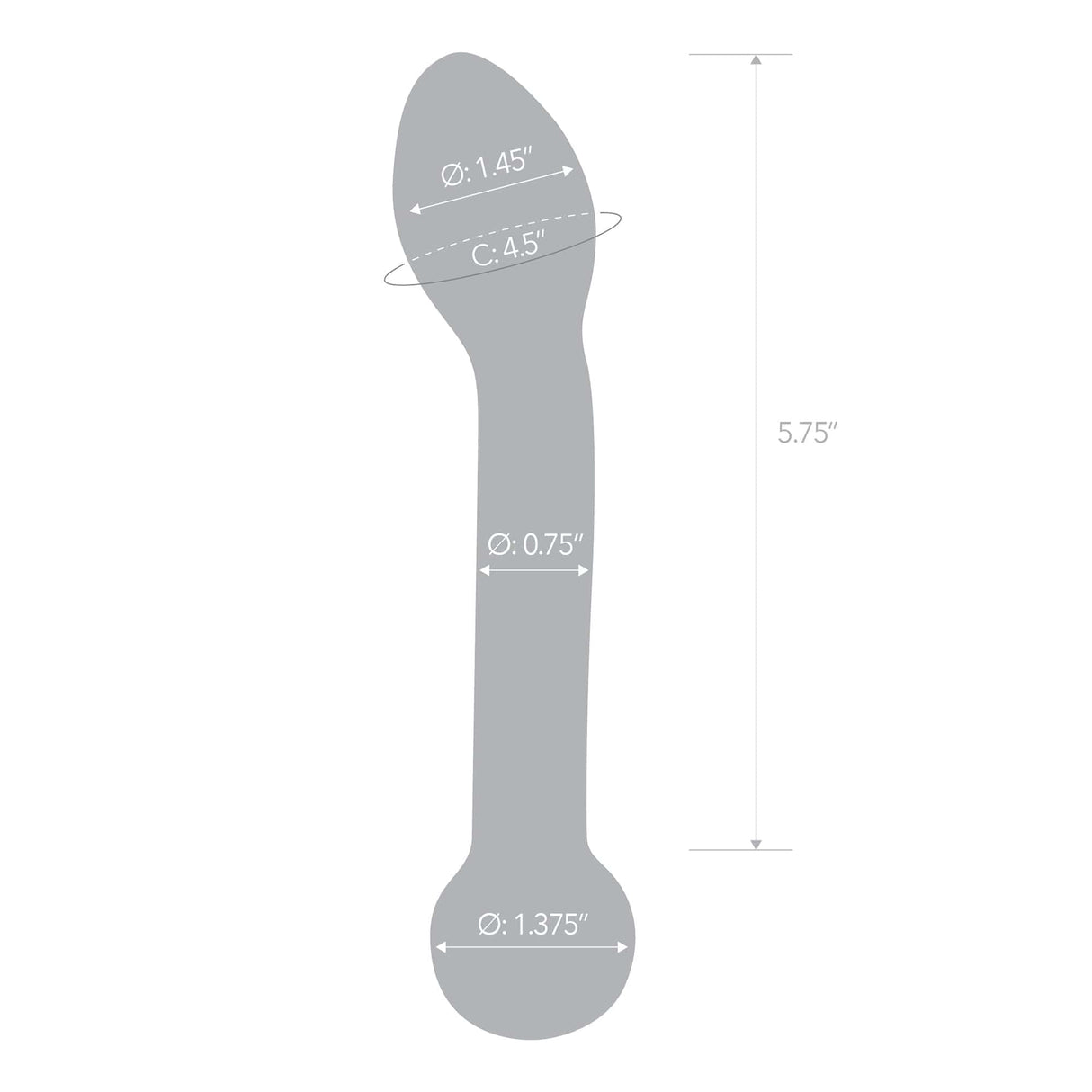 Glas - Honey Dripper Anal Slider Dildo 7" (Yellow) Glass Anal Plug (Non Vibration)