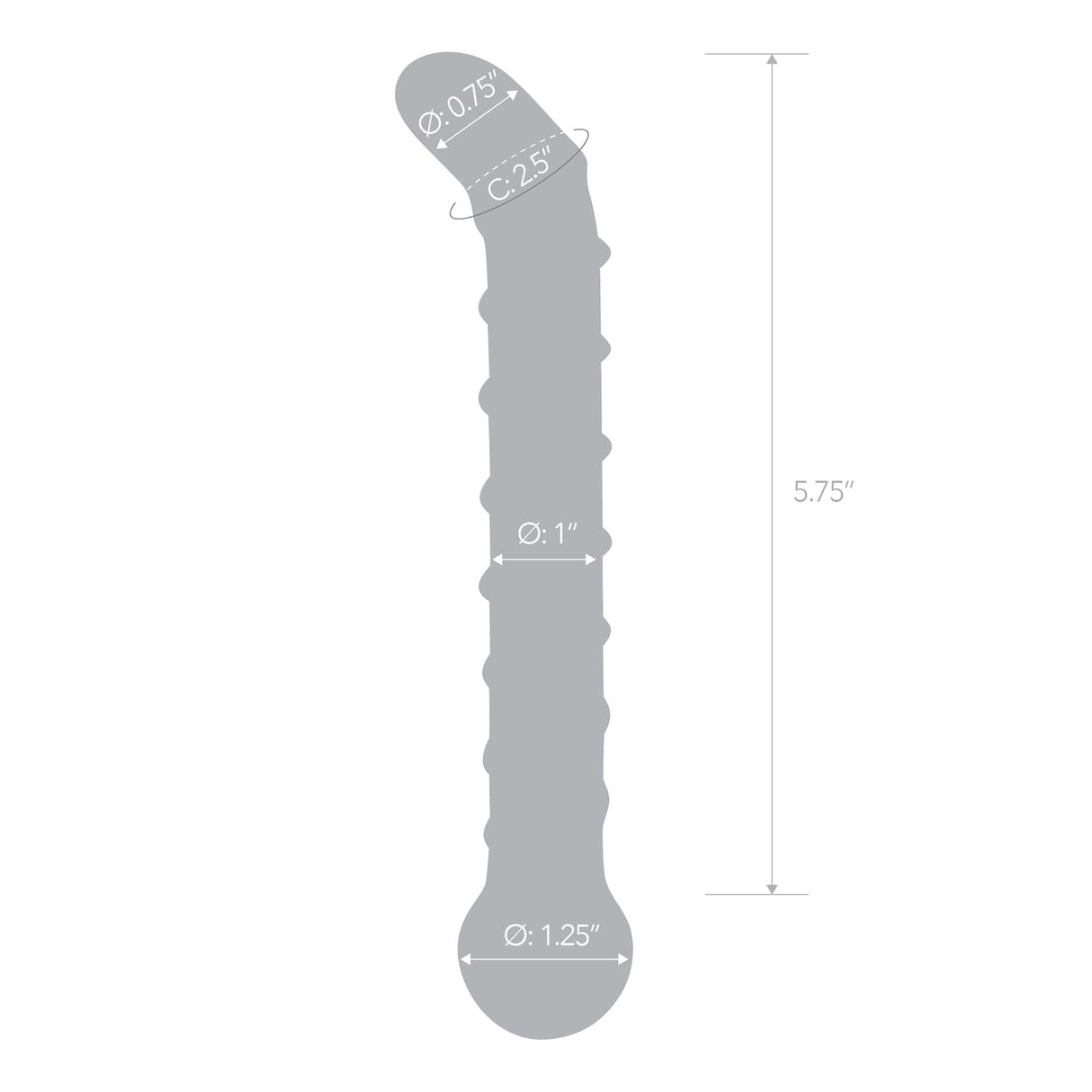 Glas - Mr Swirly G Spot Hand Blown Glass Dildo 6.5" (Clear/Blue) Glass Dildo (Non Vibration)