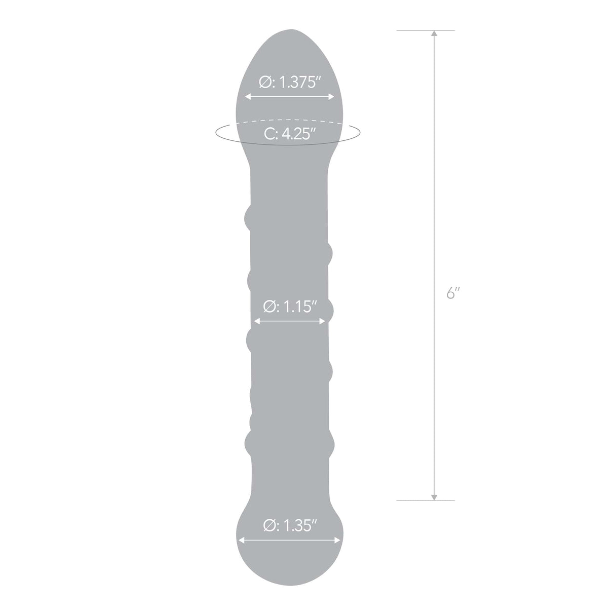 Glas - Spiral Staircase Full Tip Glass Dildo 7.25" (Clear)    Glass Dildo (Non Vibration)
