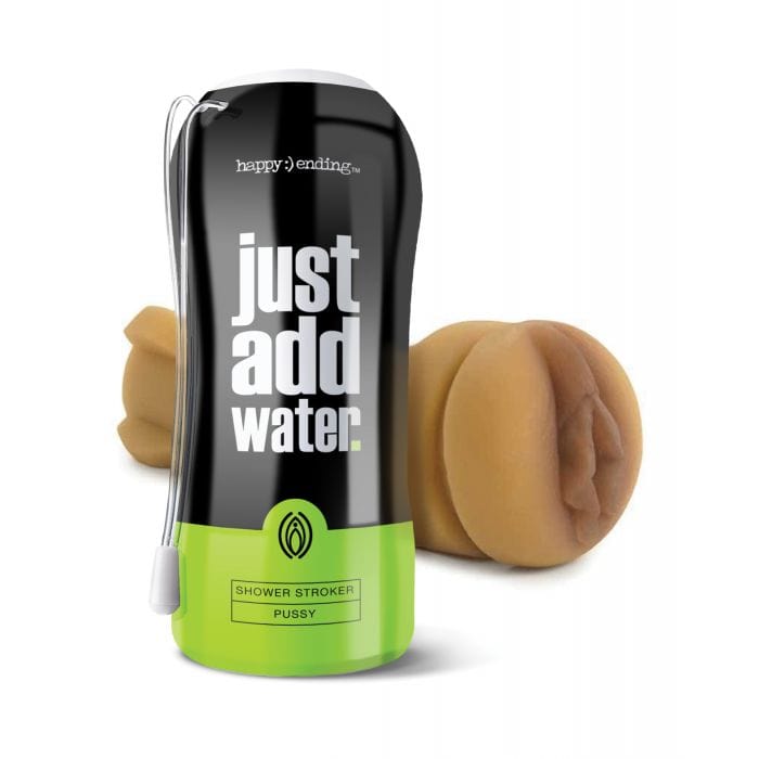 Happy Ending - Just Add Water Shower Stroker Pussy Cup Masturbator (Tan) Masturbator Soft Stroker (Non Vibration)