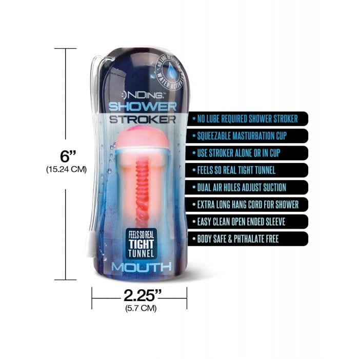 Happy Ending - Shower Stroker Mouth Cup Masturbator (Ivory)    Masturbator Soft Stroker (Non Vibration)