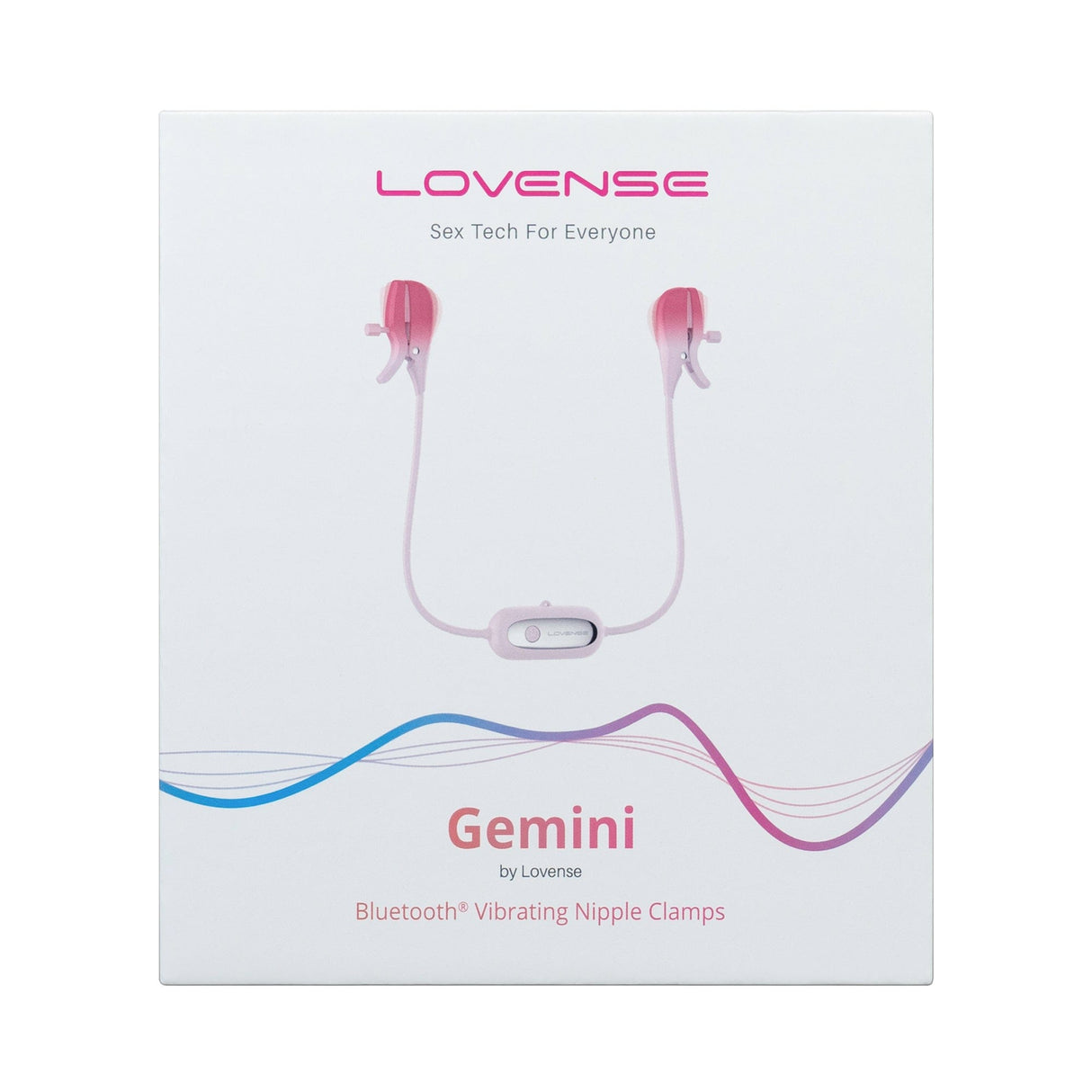 Lovense - Gemini App-Controlled Vibrating Nipple Clamps (Pink)    Nipple Clamps (Vibration) Rechargeable